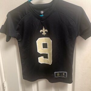 Kids Black & Gold Sports Jersey Brees #9 NFL youth Large